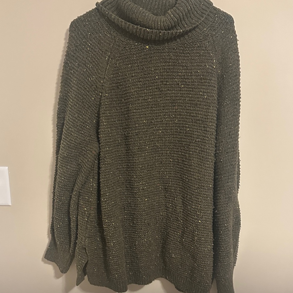 Lou & Grey Olive Turtleneck Sweater